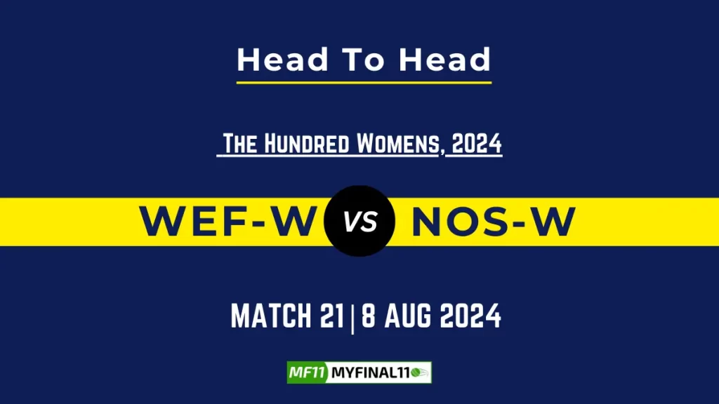 WEF-W vs NOS-W Player Battle, Head to Head Team Stats, Player Record – The Hundred Womens, 2024