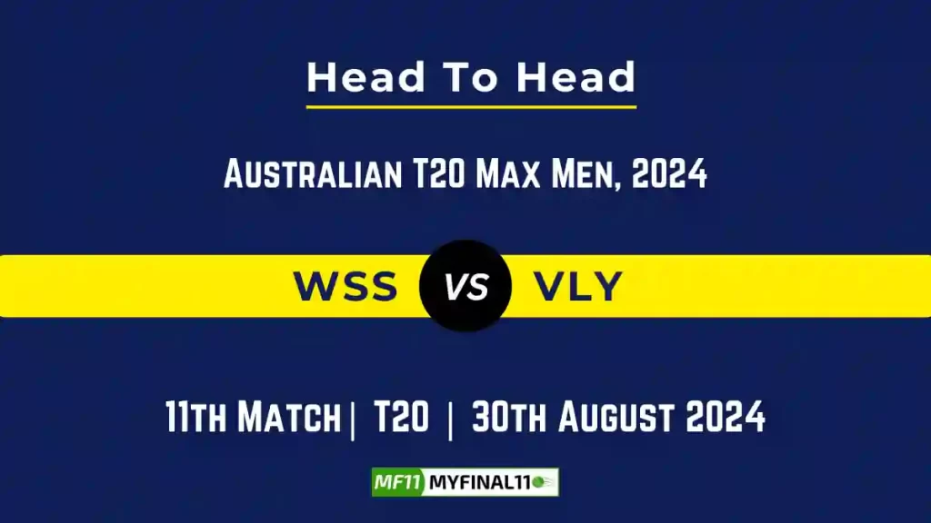 WSS vs VLY Player Battle, Head to Head Team Stats, Team Record – Australian T20 Max Men 2024