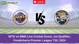 WTG vs MMS Live Score: Scorecard, Commentary – 1st Qualifier, Pondicherry Premier League 2024