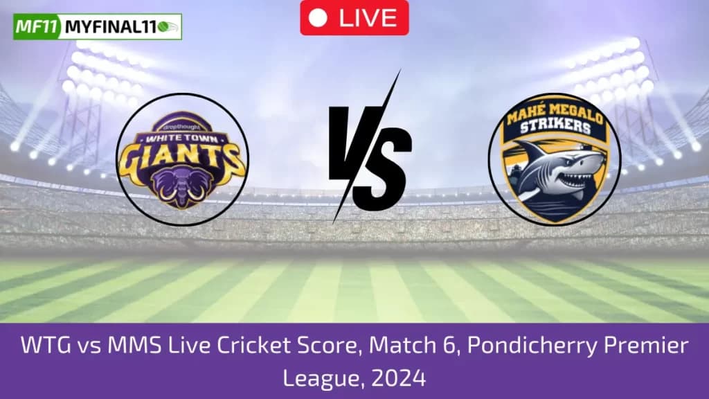 WTG vs MMS Live Score: Scorecard, Ball by Ball Commentary – Match 6, Pondicherry Premier League, 2024