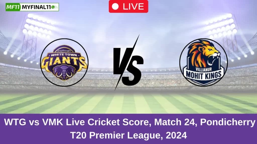 WTG vs VMK Live Score: Scorecard, Ball by Ball Commentary – Match 24, Pondicherry Premier League