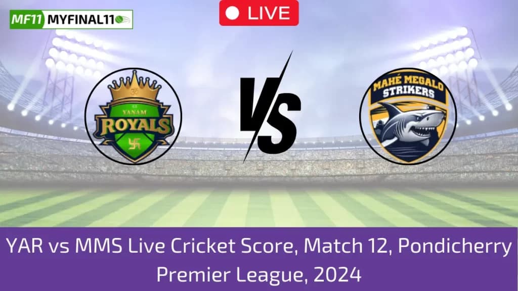 YAR vs MMS Live Score: Scorecard, Ball by Ball Commentary – Match 12, Pondicherry Premier League 2024