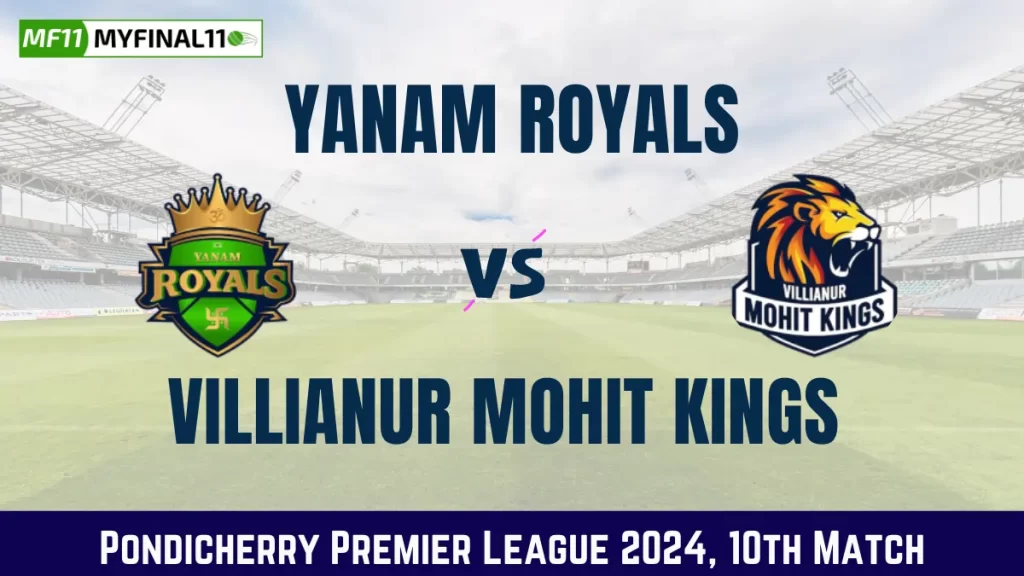 YAR vs VMK Dream11 Prediction Today: 10th Match Pitch Report and Player Stats | Pondicherry Premier League 2024