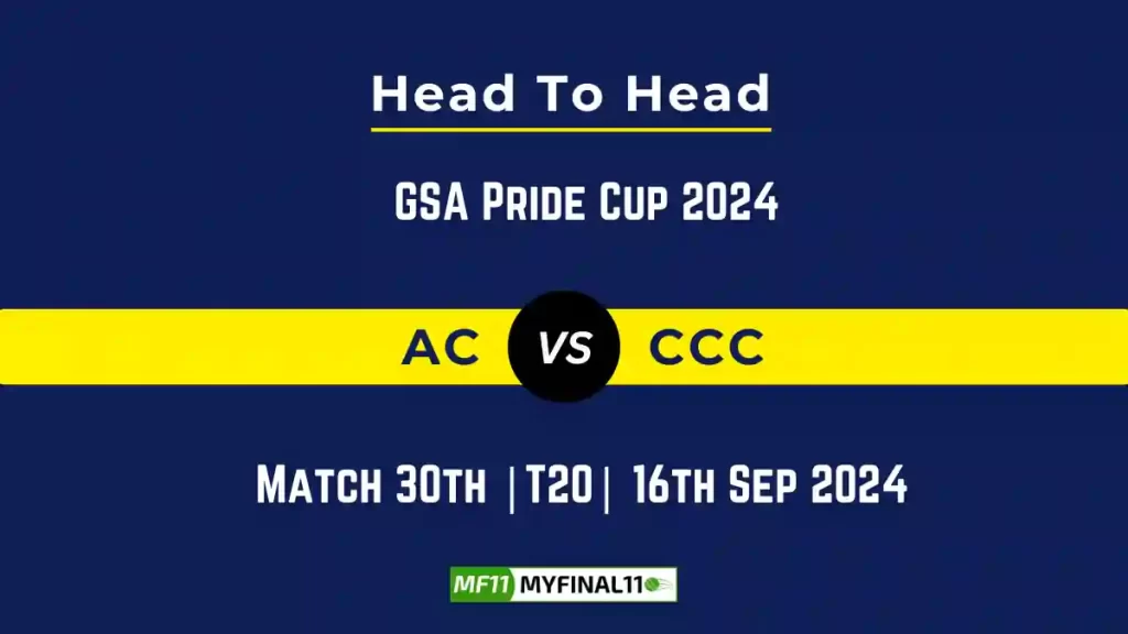 AC vs CCC Player Battle, Head to Head Team Stats, Team Record – GSA Pride Cup 2024