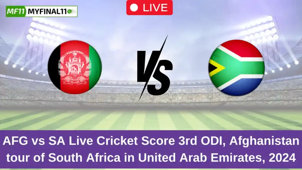 AFG vs SA Live Score: Scorecard, Ball by Ball Commentary – 3rd ODI, Afghanistan tour of South Africa in United Arab Emirates