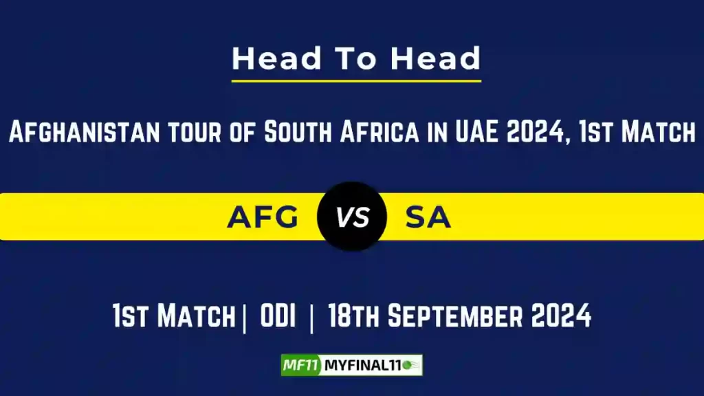 AFG vs SA Player Battle, Head to Head Team Stats, Team Record – Afghanistan tour of South Africa 2024