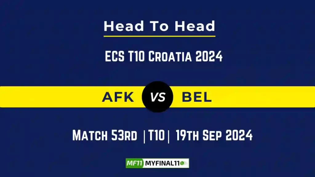 AFK vs BEL Player Battle, Head to Head Team Stats, Player Record: ECS Croatia T10, 2024- 53rd Match