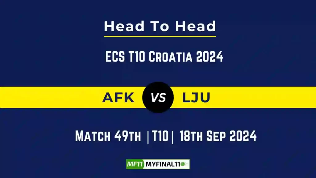 AFK vs LJU Player Battle, Head to Head Team Stats, Team Record – ECS T10 Croatia 2024