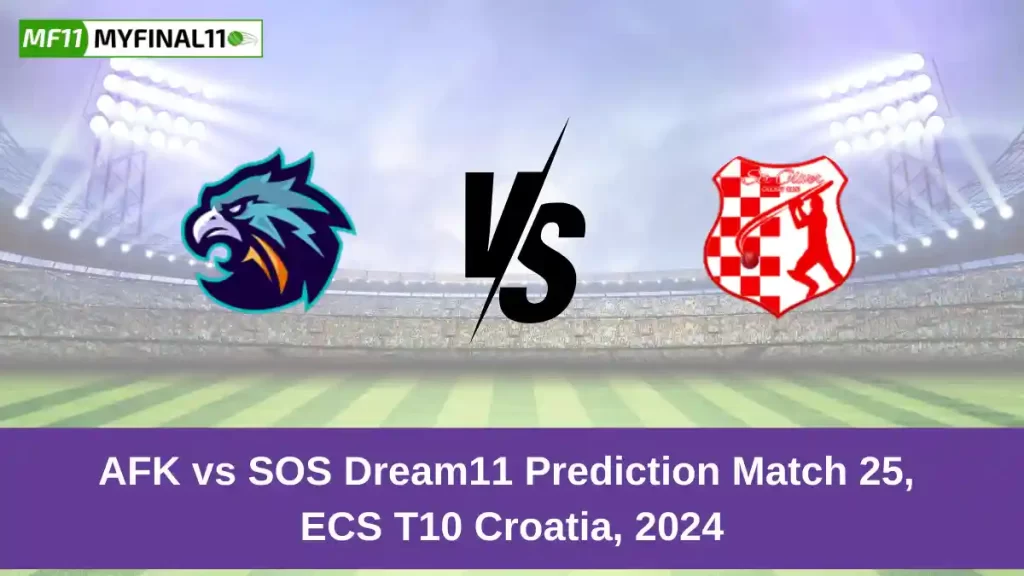 AFK vs SOS Dream11 Prediction Today: Match 25 Pitch Report, and Key Player | ECS Croatia T10 2024