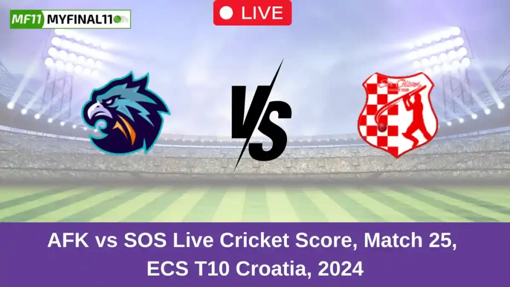 AFK vs SOS Live Score: Scorecard, Ball by Ball Commentary – Match 25, ECS Croatia T10