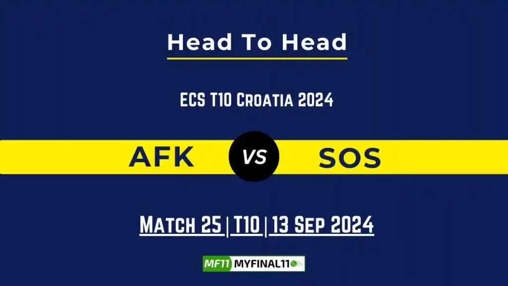 AFK vs SOS Player Battle, Head to Head Team Stats, Team Record – ECS T10 Croatia 2024