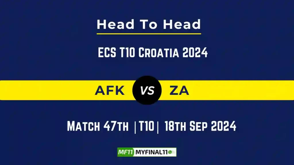 AFK vs ZA Player Battle, Head to Head Team Stats, Team Record – ECS T10 Croatia 2024
