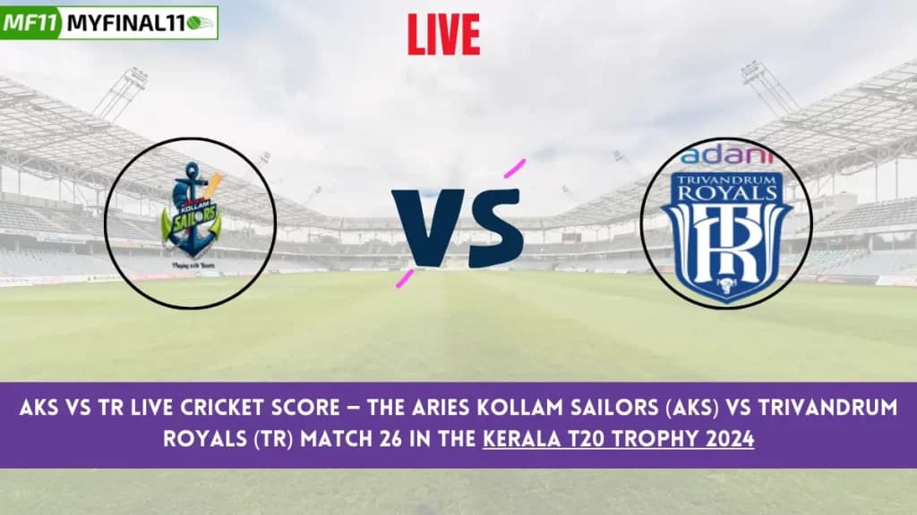 AKS vs TR Live Score: Scorecard, Ball by Ball Commentary – Match 26, Kerala T20 Trophy 2024
