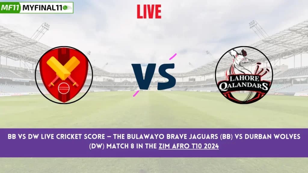 BB vs DW Live Score: Scorecard, Ball by Ball Commentary – Match 8, Zim Afro T10 2024