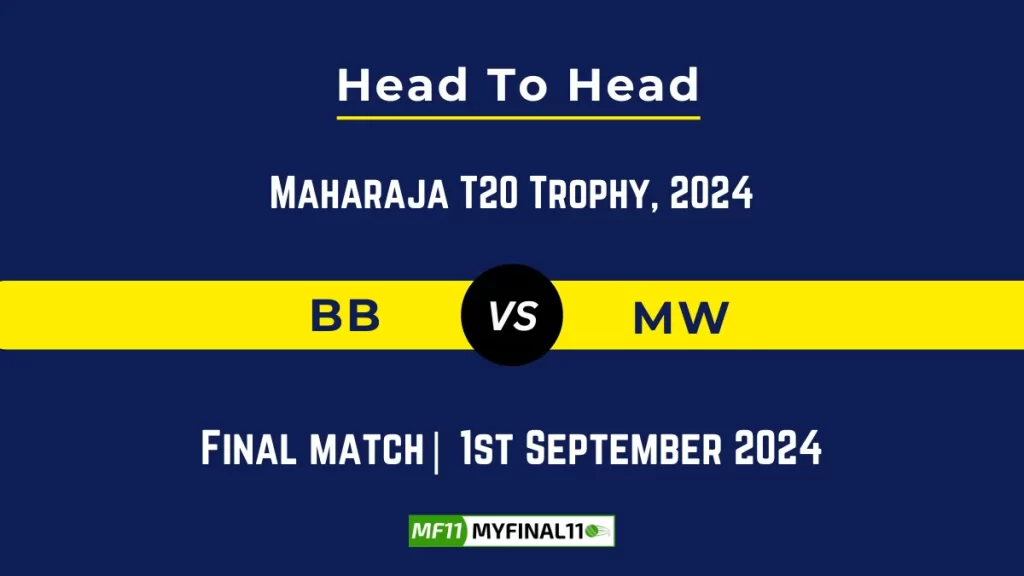 BB vs MW Player Battle, Head to Head Team Stats, Player Record: Maharaja T20 Trophy, 2024 – Final Match