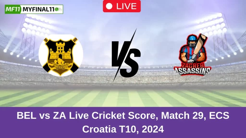 BEL vs ZA Live Score: Scorecard, Ball by Ball Commentary – Match 29, ECS T10 Croatia 2024