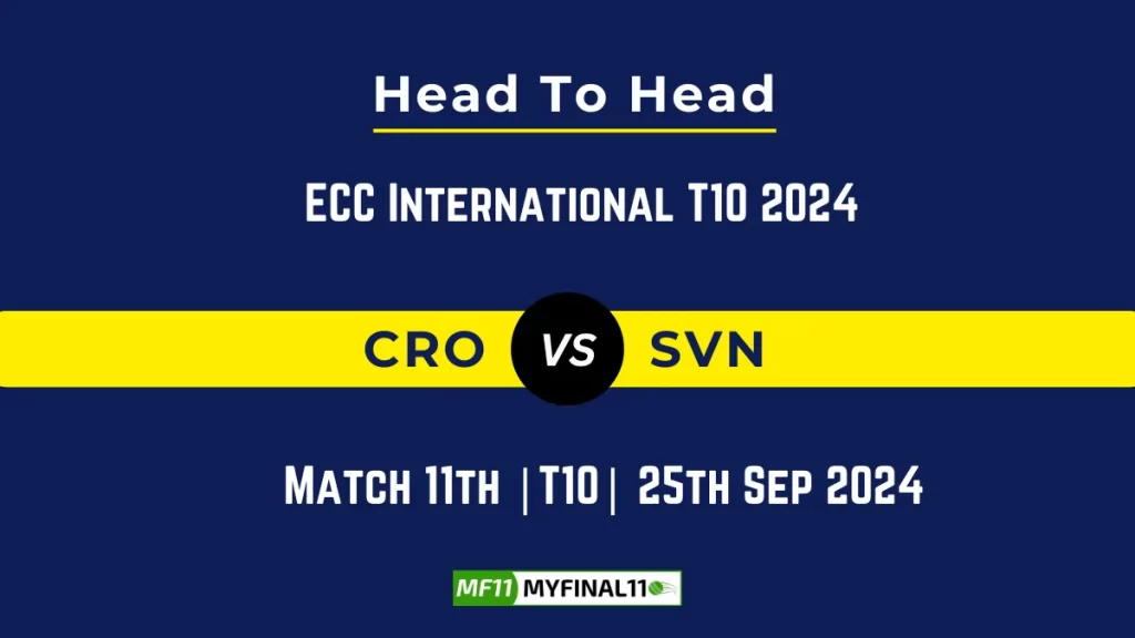CRO vs SVN Player Battle, Head to Head Team Stats, Team Record – ECC International T10 2024