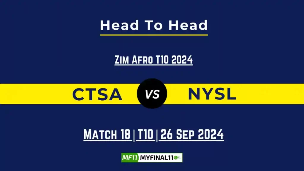 CTSA vs NYSL Player Battle, Head to Head Team Stats, Team Record – Zim Afro T10 2024