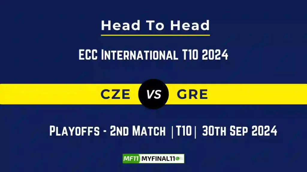 CZE vs GRE Player Battle, Head to Head Team Stats, Team Record – ECC International T10 2024