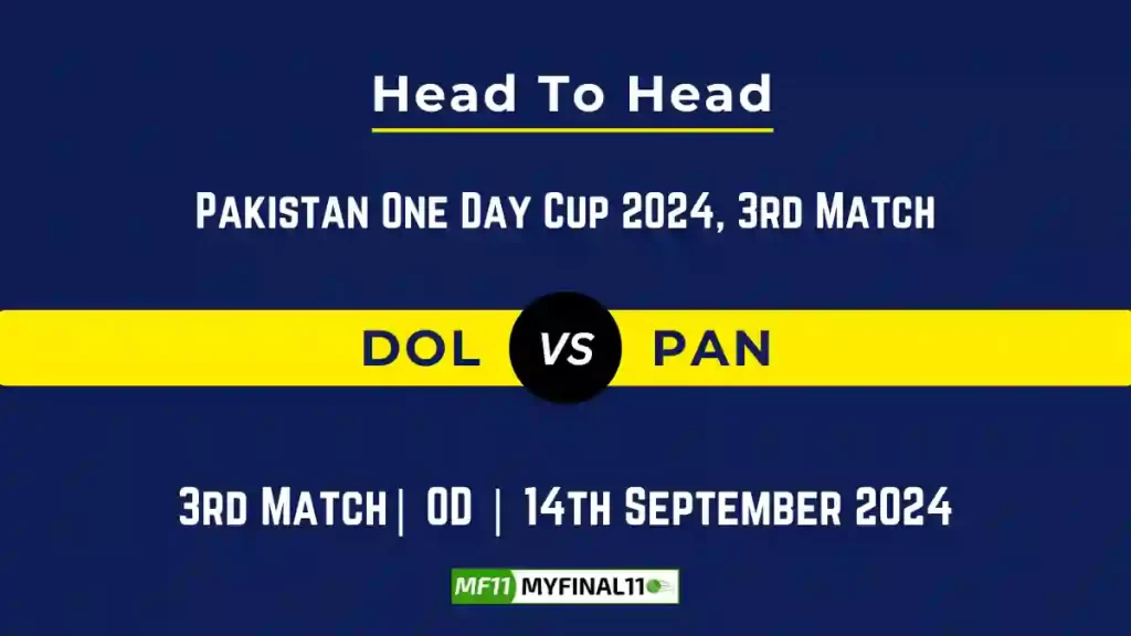 DOL vs PAN Player Battle, Head to Head Team Stats, Team Record – Pakistan One Day Cup, 2024
