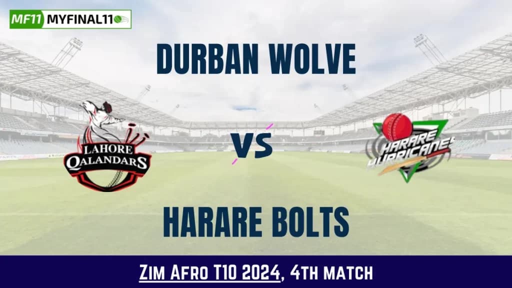DW vs HB Dream11 Prediction Today: Match 4 Pitch Report, and Key Player | Zim Afro T10 2024