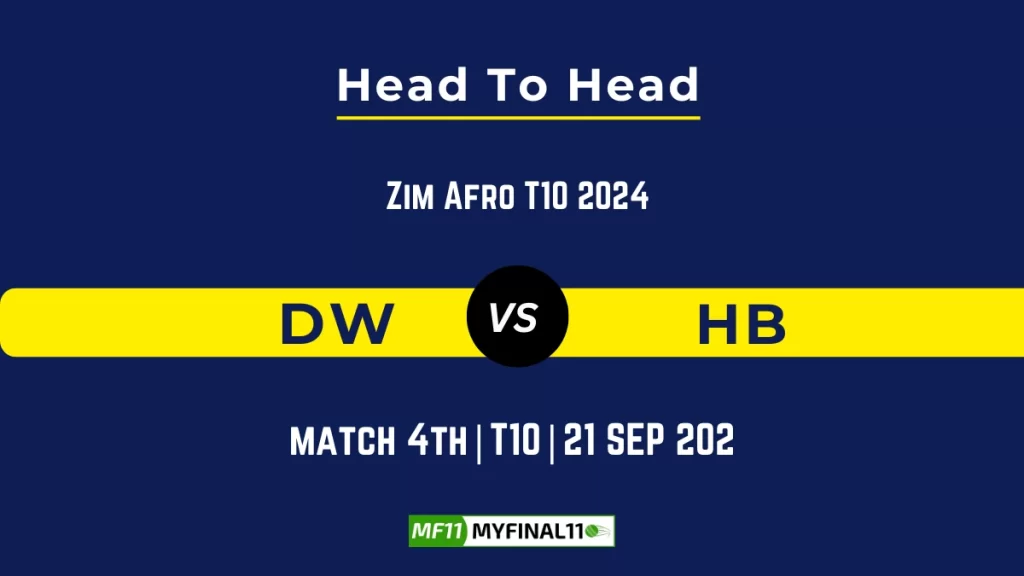 DW vs HB Player Battle, Head to Head Team Stats, Team Record – Zim Afro T10 2024
