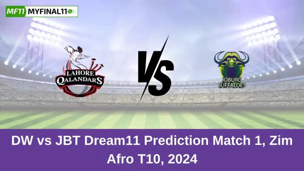 DW vs JBT Dream11 Prediction Today: 1st T10 Pitch Report, and Key Player | Zim Afro T10 2024