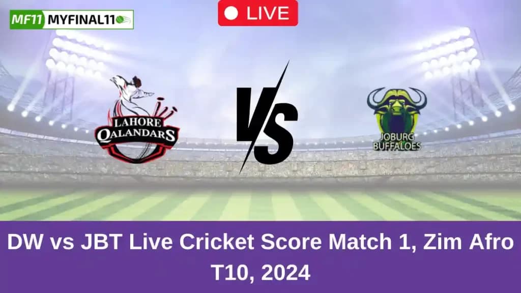 DW vs JBT Live Score: Scorecard, Ball by Ball Commentary – Match 1, Zim Afro T10 2024