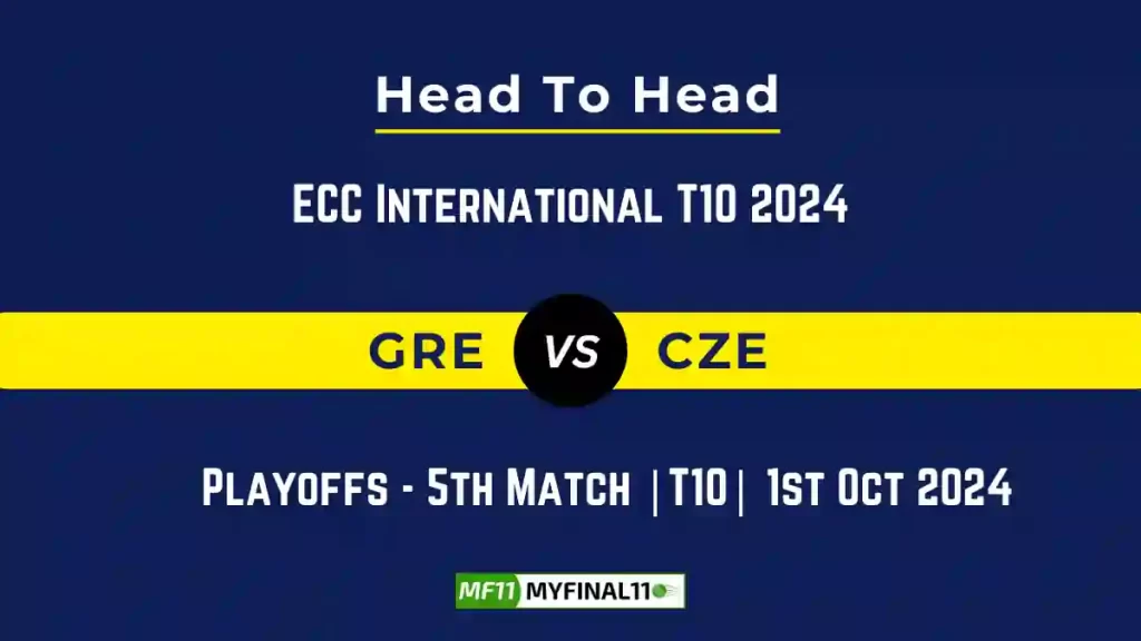 GRE vs CZE Player Battle, Head to Head Team Stats, Team Record – ECC International T10 2024