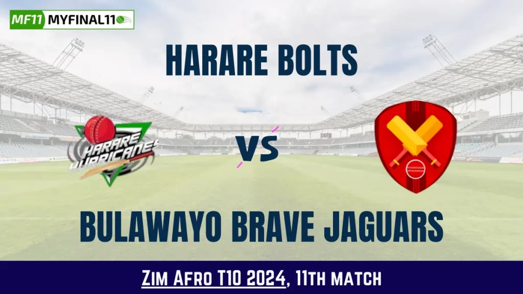 HB vs BB Dream11 Prediction Today: Match 11 Pitch Report, and Key Player | Zim Afro T10 2024