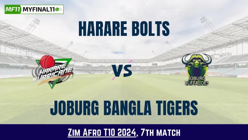HB vs JBT Dream11 Prediction Today: Match 7 Pitch Report, and Key Player | Zim Afro T10 2024