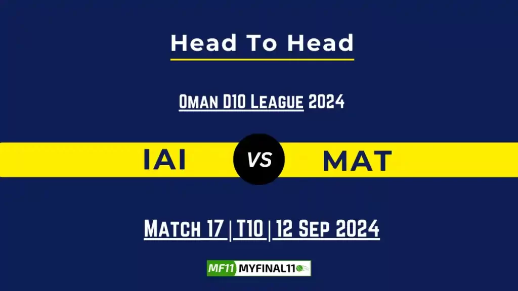 IAI vs MAT Player Battle, Head to Head Team Stats, Team Record – Oman D10 League 2024