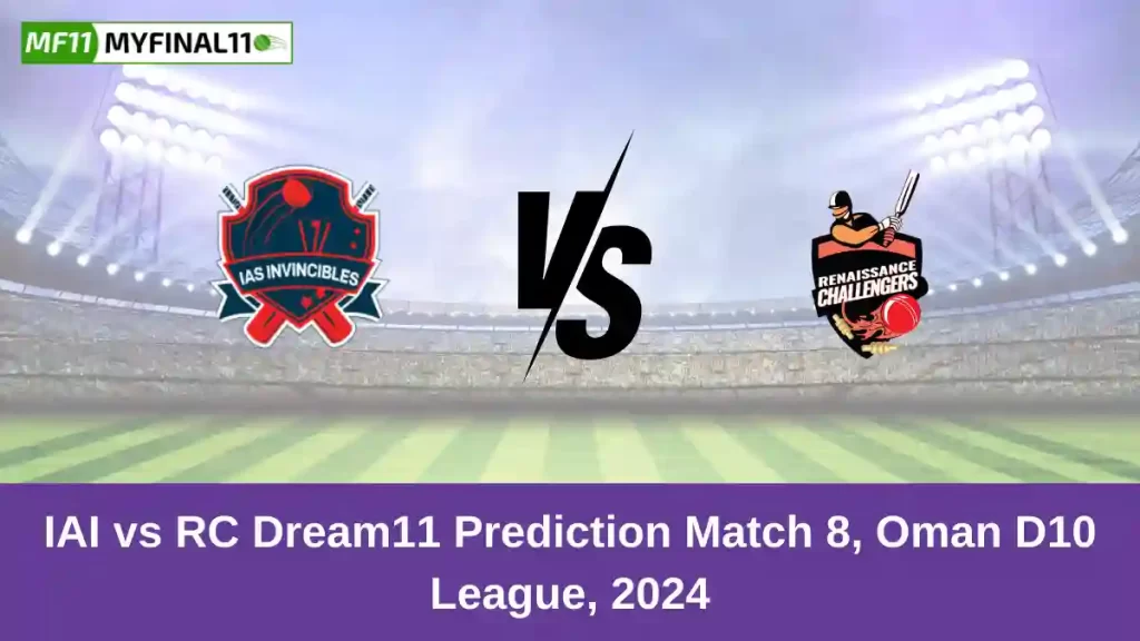 IAI vs RC Dream11 Prediction Today: Match 8 Pitch Report, and Player Stats | Oman D10 League
