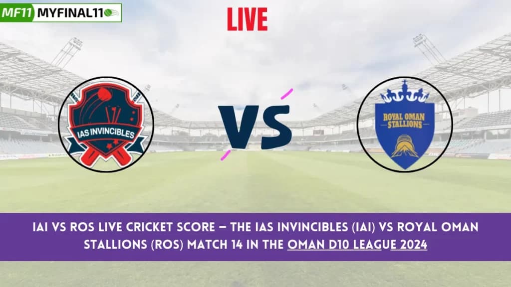 IAI vs ROS Live Score: Scorecard, Ball by Ball Commentary – Match 16, Oman D10 League