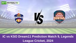 IC vs KSO Dream11 Prediction Today: Match 9 Pitch Report, and Key Player | Legends League Cricket 2024
