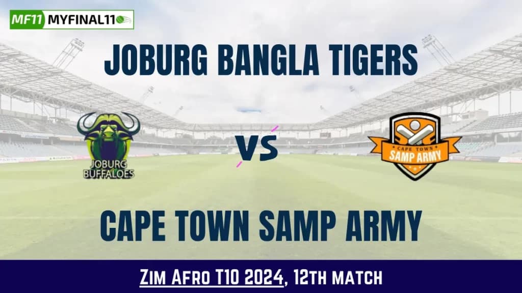 JBT vs CTSA Dream11 Prediction Today: Match 12 Pitch Report, and Key Player | Zim Afro T10 2024