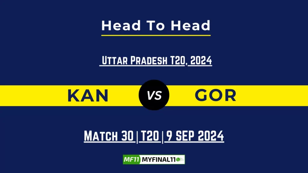 KAN vs GOR Player Battle, Head to Head Team Stats, Team Record – Uttar Pradesh T20 League 2024