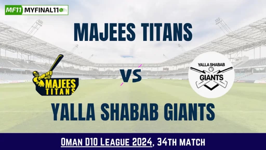 MAT vs YSG Dream11 Prediction Today: Match 34 Pitch Report, and Key Player | Oman D10 League 2024