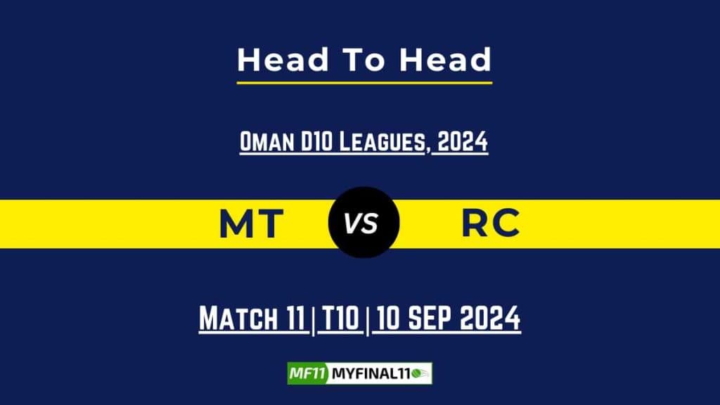 MT vs RC Player Battle, Head to Head Team Stats, Player Record: Oman D10 League, 2024- 11th Match