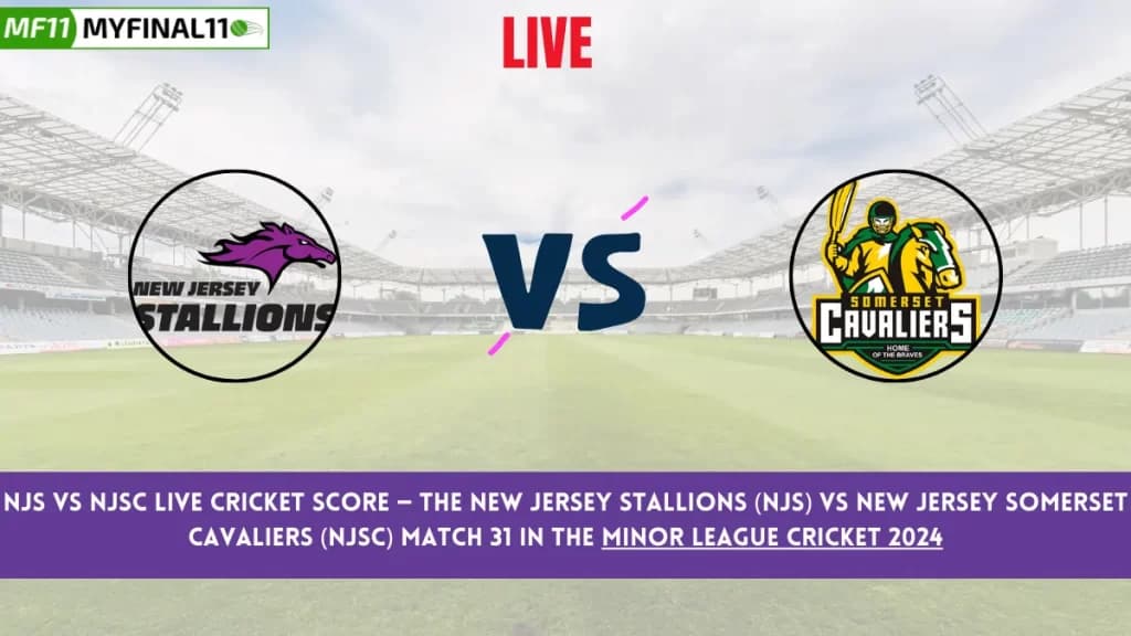 NJS vs NJSC Live Score: Scorecard, Ball by Ball Commentary – Match 31, Minor League Cricket 2024