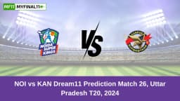 NOI vs KAN Dream11 Prediction Today: Match 26 Pitch Report, and Player Stats | Uttar Pradesh T20 2024