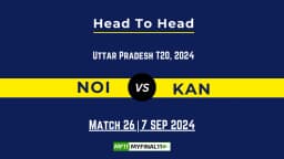 NOI vs KAN Player Battle, Head to Head Team Stats, Player Record: Uttar Pradesh T20, 2024