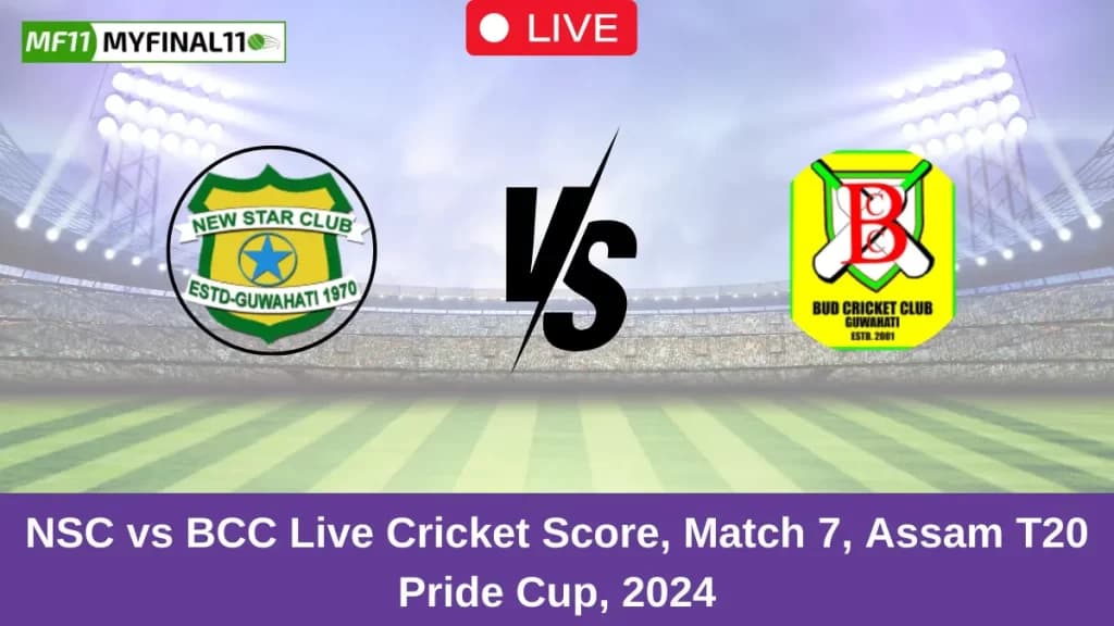 NSC vs BCC Live Score: Scorecard, Ball by Ball Commentary – Match 7, Assam T20 Pride Cup 2024