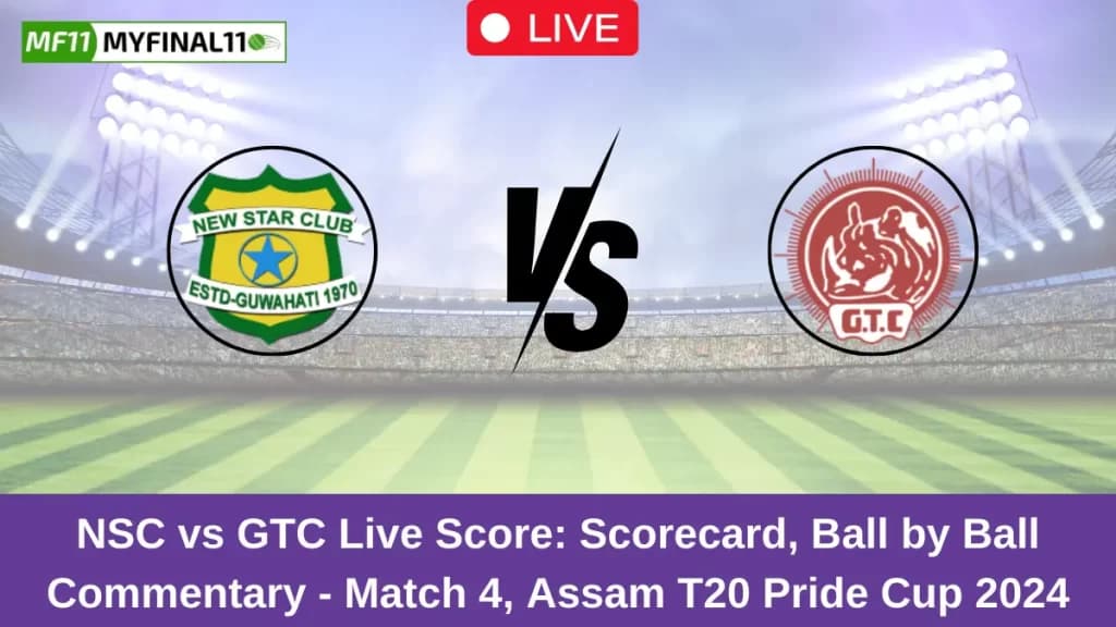 NSC vs GTC Live Score: Scorecard, Ball by Ball Commentary – Match 4, Assam T20 Pride Cup 2024