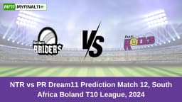 NTR vs PR Dream11 Prediction Today: Match 12 Pitch Report, and Player Stats | Boland T10 League