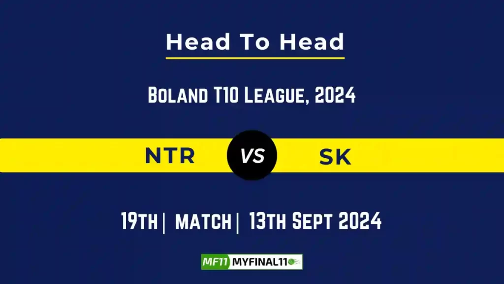 NTR vs SK Player Battle, Head to Head Team Stats, Player Record: South Africa Boland T10 League – Match 17