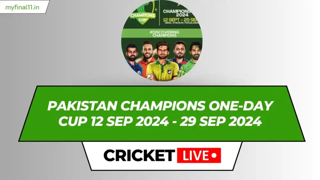 Pakistan One Day Cup Live Score, Matches, Scorecard, Results, Points Table 2024