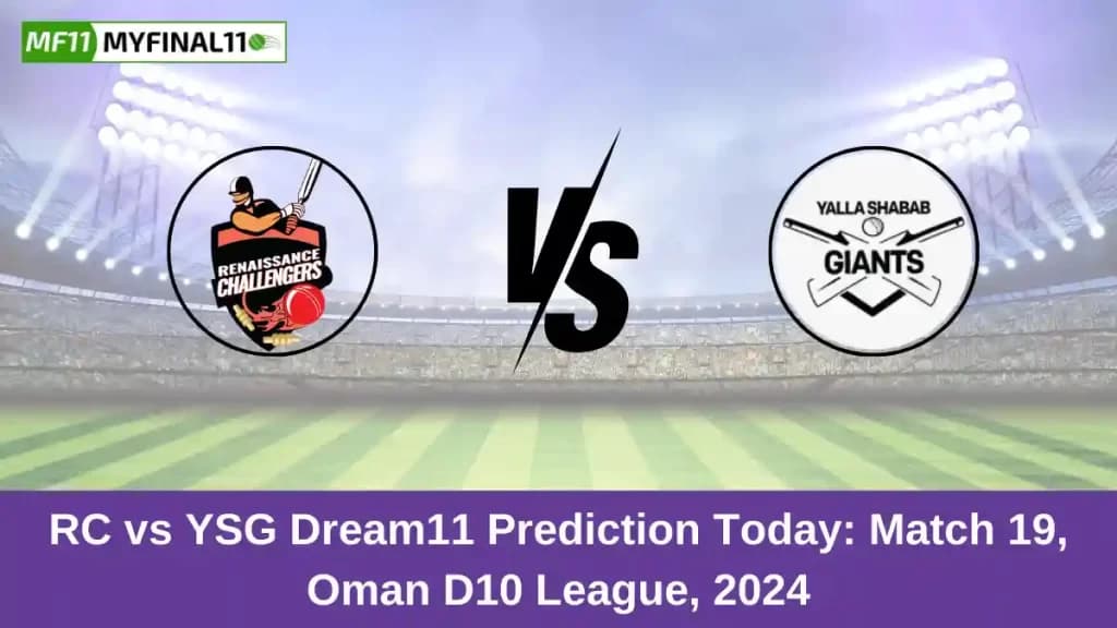 RC vs YSG Dream11 Prediction Today: Match 19 Pitch Report, and Key Player | Oman D10 League 2024
