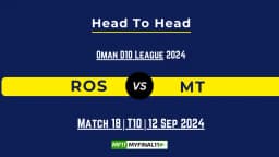 ROS vs MT Player Battle, Head to Head Team Stats, Team Record – Oman D10 League 202
