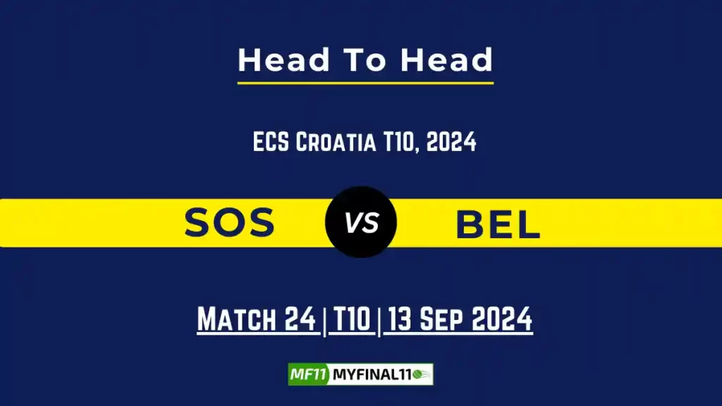 SOS vs BEL Player Battle, Head to Head Team Stats, Team Record – ECS T10 Croatia 2024